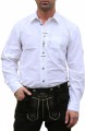 Trachtenhemd f�r Lederhosen mit Verzierung wei�