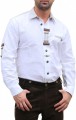 Trachtenhemd f�r Lederhosen mit Verzierung wei�