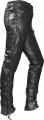 Lederhose lederjeans bikerjeans B�ffelleder seitlich geschn�rt Schwarz