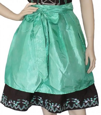 German Wear Mini Dirndlschürze - Rosa/Weiß Karo Mit Spitze