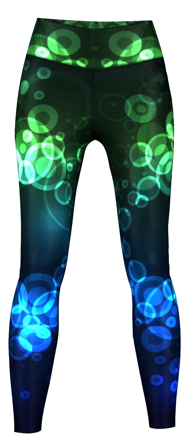 Crux Leggings sehr dehnbar für Sport, Gymnastik, Training & Fashion Schwarz/Blau/Grün