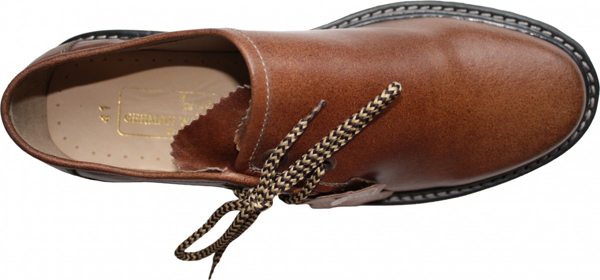 Mens Black Leather Haferl Shoes Traditional Lederhosen Shoes with Embroidery main image 1